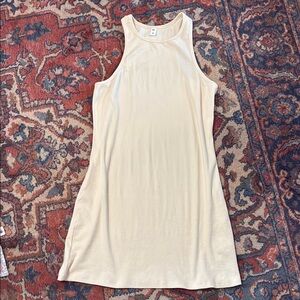 BP Cream Ribbed Tank Dress